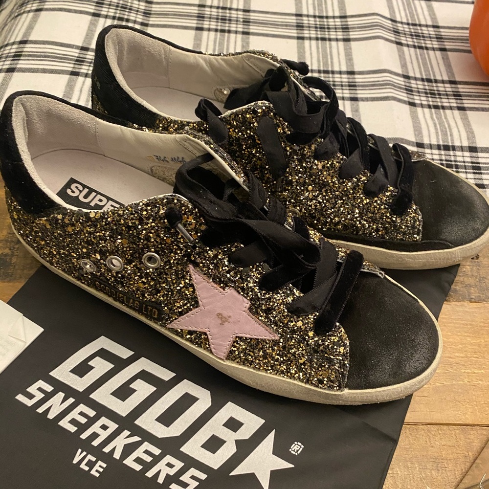 Golden Goose Superstar multicolor glitter size 40